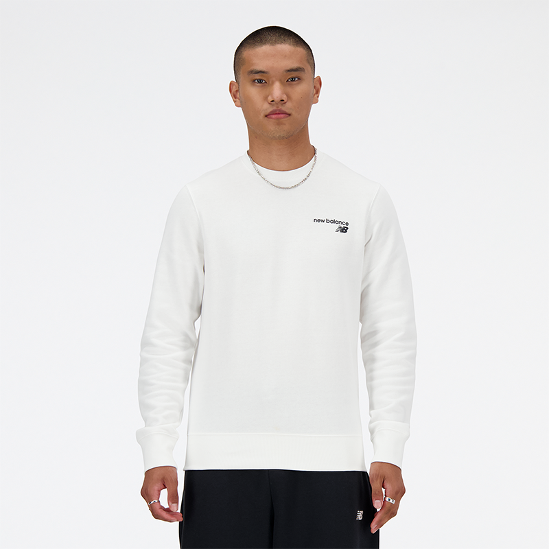Суитчър New Balance Men's Sweatshirt Бяло | MT03911WT, 0