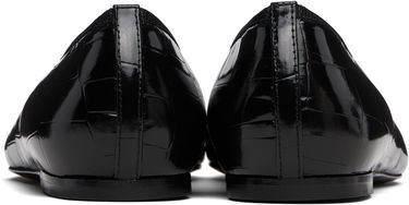 Грижа за обувките TOTEME TOTEME Minimalist Croco-Embossed Ballerina Flats Черно | 253-WAS0218-LE0153, 1