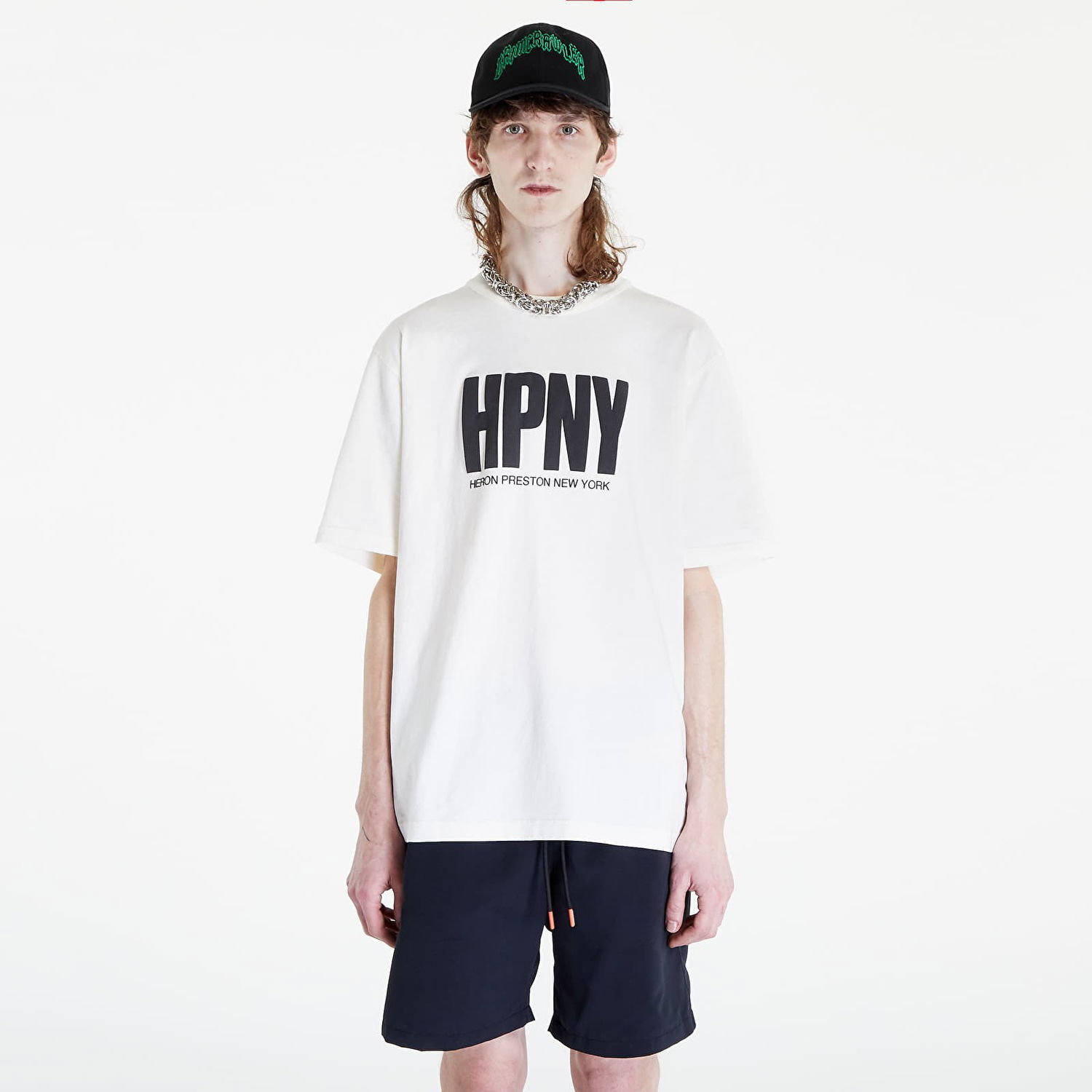 Тениска HERON PRESTON Reg HPNY Short Sleeve Tee Бяло | HMAA032C99JER0050110, 0