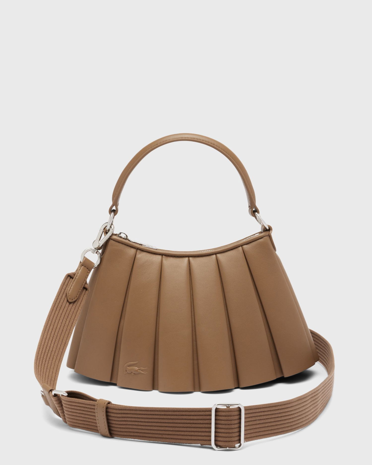 Чанта през рамо Lacoste Lenglen Pleated Shoulder Bag Кафяво | NU5011DP-T15, 0