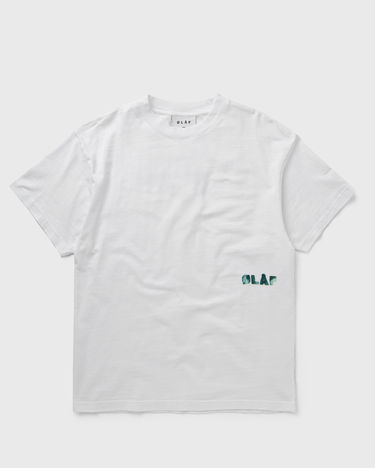 Тениска ØLÅF WATERCOLOR LOGO SLUB TEE Бяло | M160103-OPTICAL-WHITE, 0