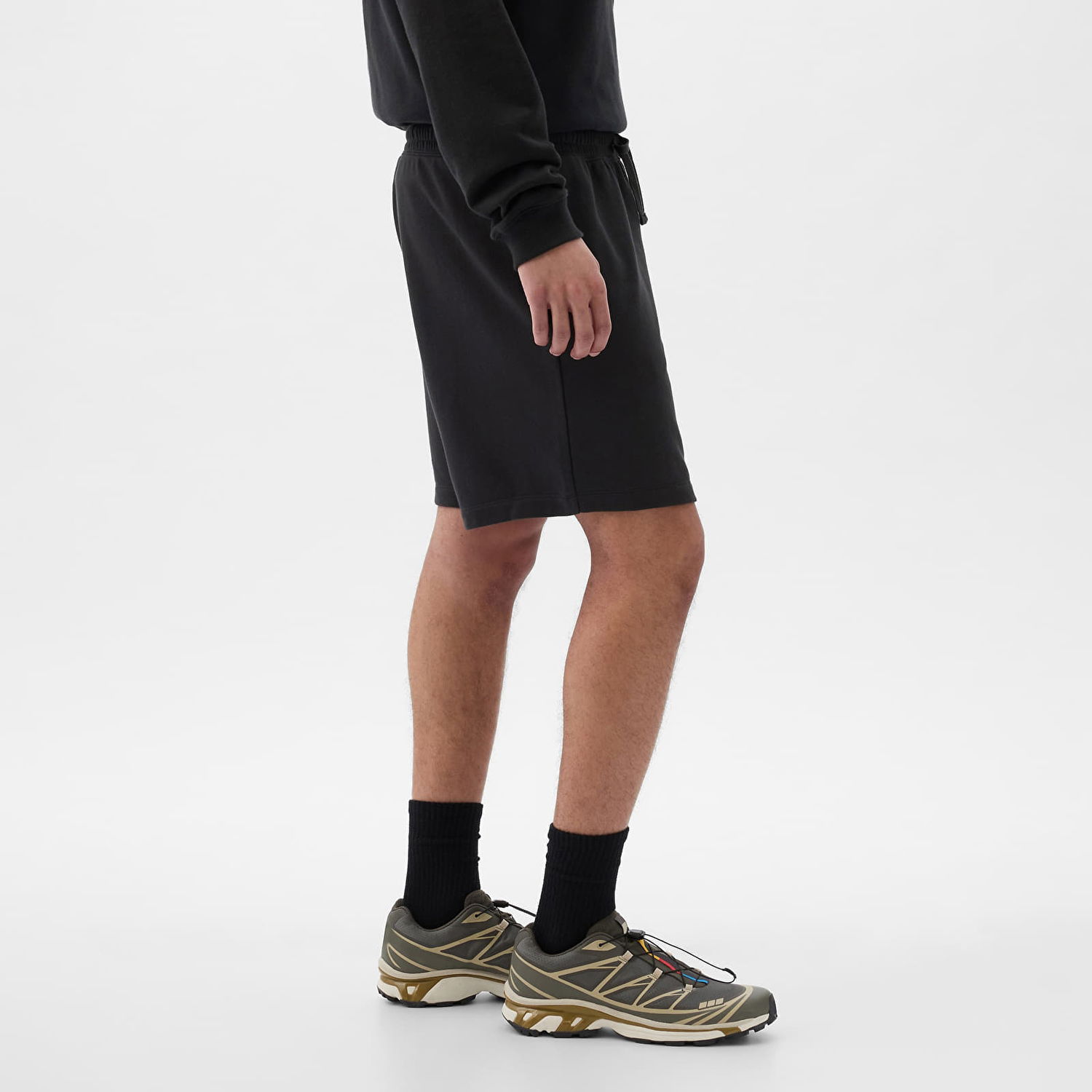 Къси панталони GAP French Terry Logo Shorts Moonless Night Черно | 868464-01, 1