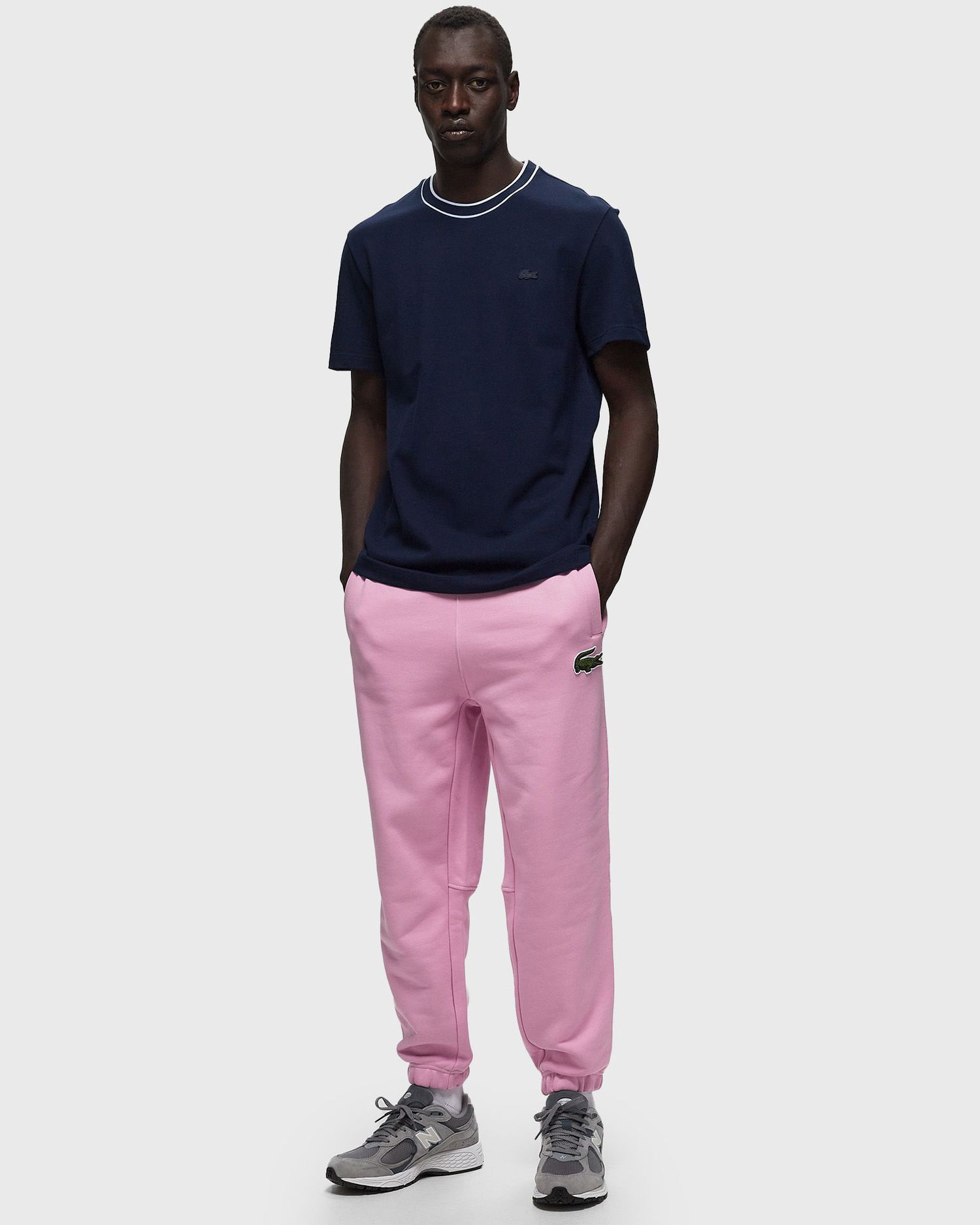 Тениска Lacoste STRETCH PIQUÉ STRIPE COLLAR T-SHIRT Тъмно синьо | TH8174-166, 1