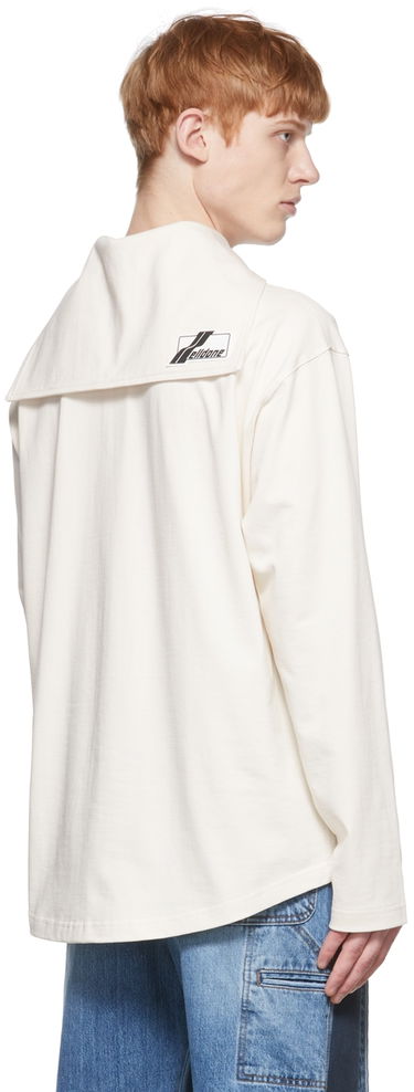 Поло тениска We11done We11done Embroidered Logo Henley Бяло | WD-TT1-22-554-U-IV, 2