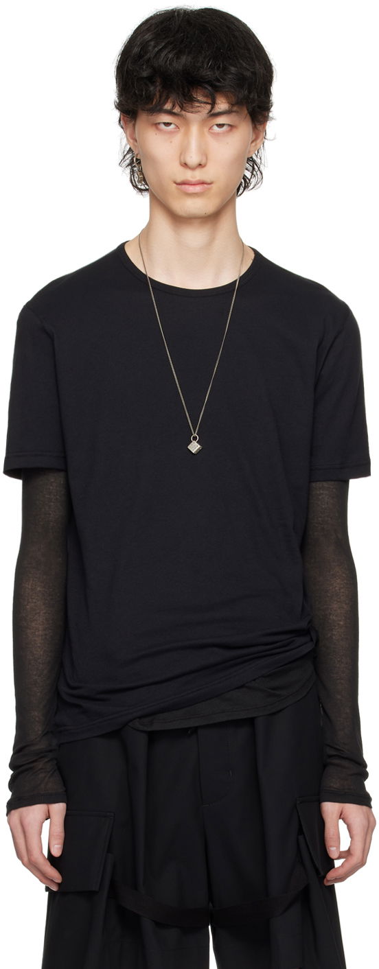 Тениска Ann Demeulemeester Black Regular T-Shirt Черно | 2401-M-JTS02-30-FA206-099