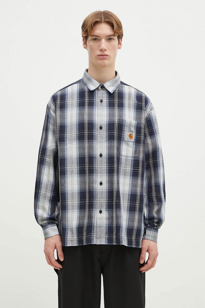 Риза Carhartt WIP Longsleeve Plaid Blanton Shirt Regular Classic Collar Многоцветен | I034379.2MCXX