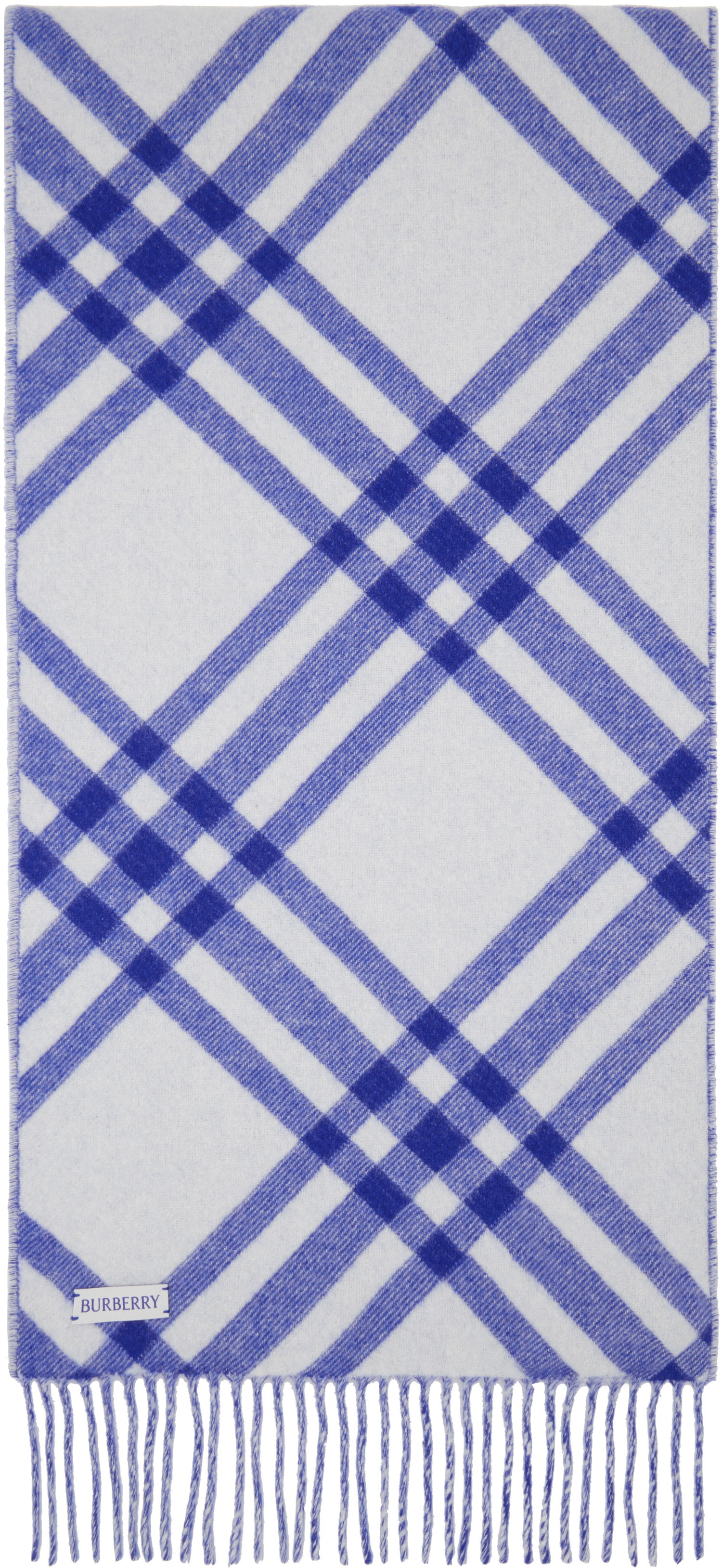 Шал Burberry Check Cashmere Scarf Синьо | 8099710, 1