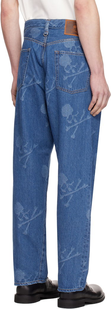 Дънки Mastermind WORLD MASTERMIND WORLD Monogram Straight Jeans Синьо | MW25S14-PA002-000, 2