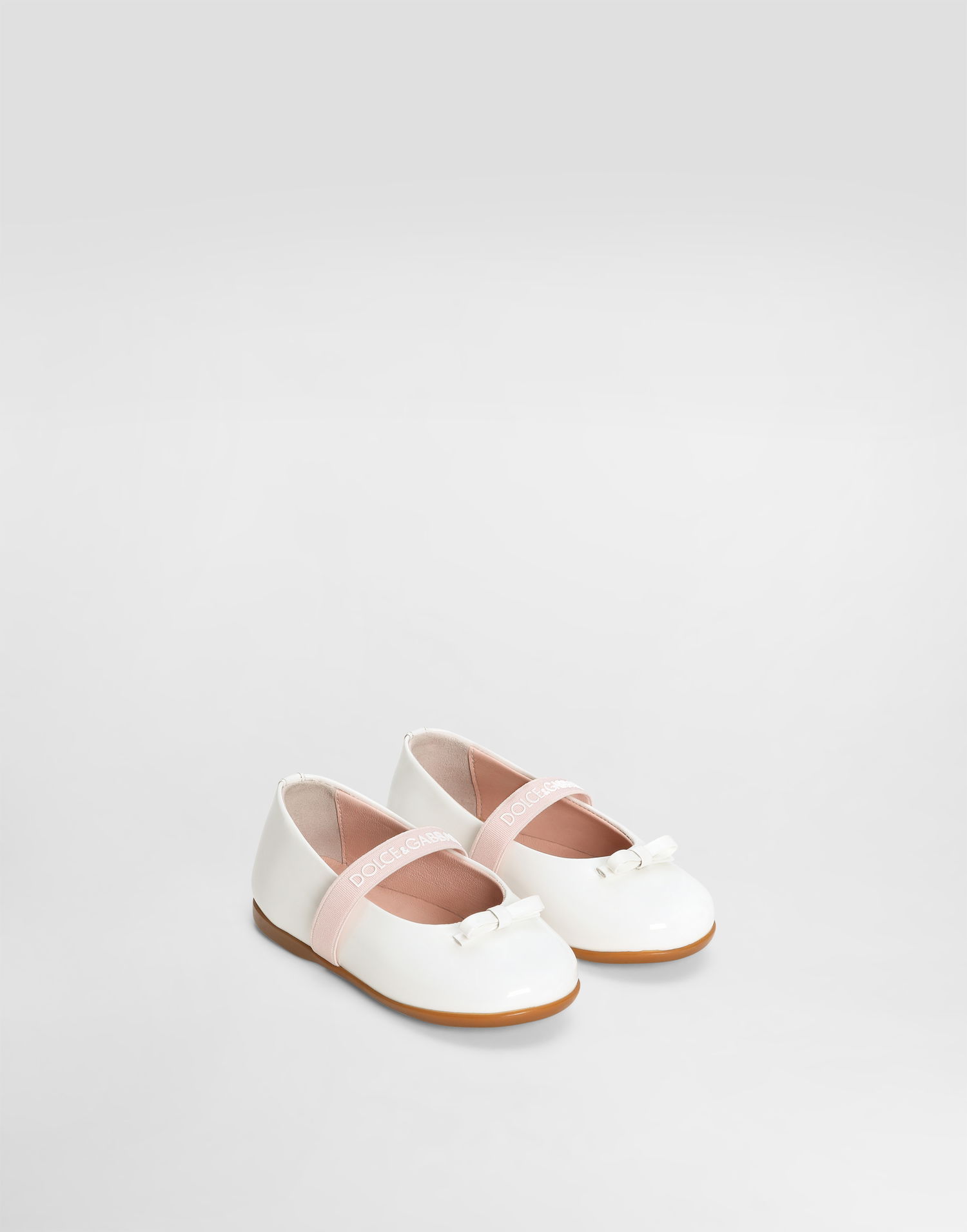 Аксесоари Dolce & Gabbana Dolce & Gabbana Patent Leather Ballet Flats First Steps (19-26) Бяло | D20093A483187682, 1