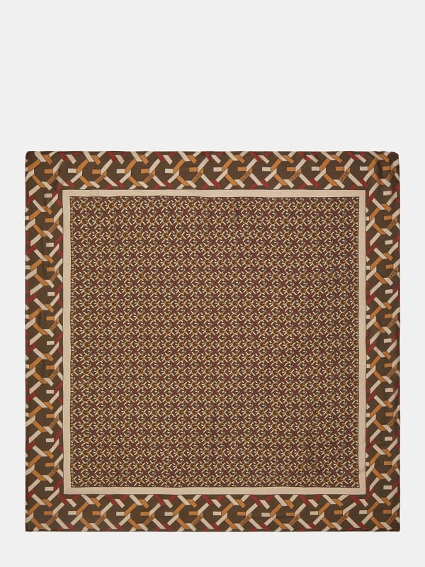 Шал GUESS Silvana Logo Lettering Neckerchief Кафяво | AW5057POL03, 0