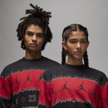 Суитчър Jordan Essentials Holiday Fleece Crew Многоцветен | FD7463-687, 1