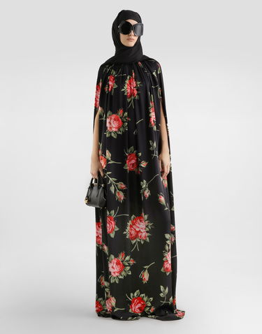 Pокля Dolce & Gabbana Rose Bouquet-print Tunic Dress Многоцветен | F610NTFSA8QHN5ZN, 1