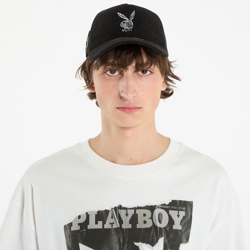 Шапка с козирка Footshop Playboy x FTSHP Corduroy Trucker Black Черно | FTSHP_533