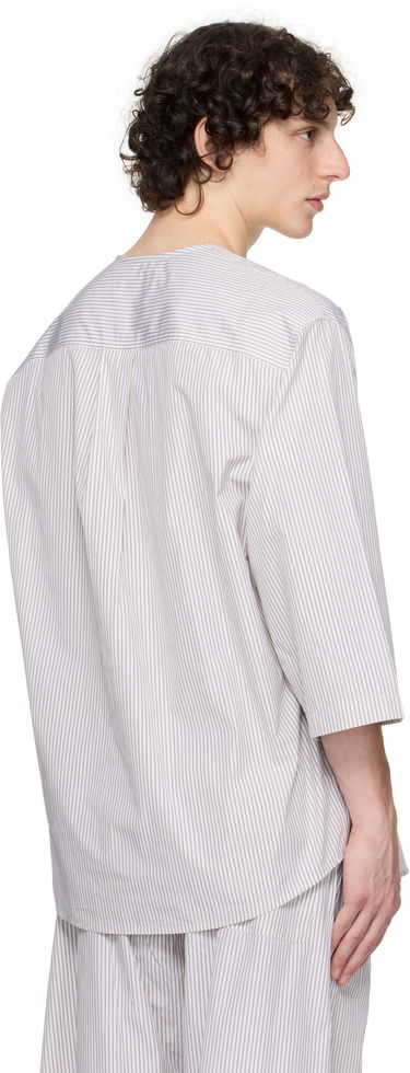 Тениска LEMAIRE Lemaire Short Sleeve Henley Бяло | TO1326 LF1409, 2