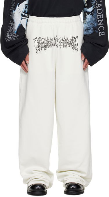 Спортни панталони VETEMENTS Vetements Cradle Of Filth Logo Sweatpants Бяло | UCF76SP100I, 0