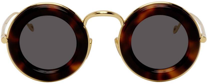 Слънчеви очила Loewe Round Acetate Sunglasses Кафяво | LW40084U