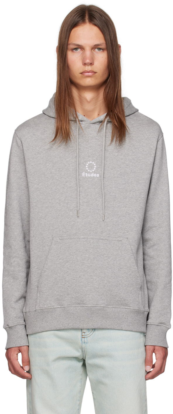 Суитчър Études Hoodie With Logo Print Сиво | C00ME252A02282