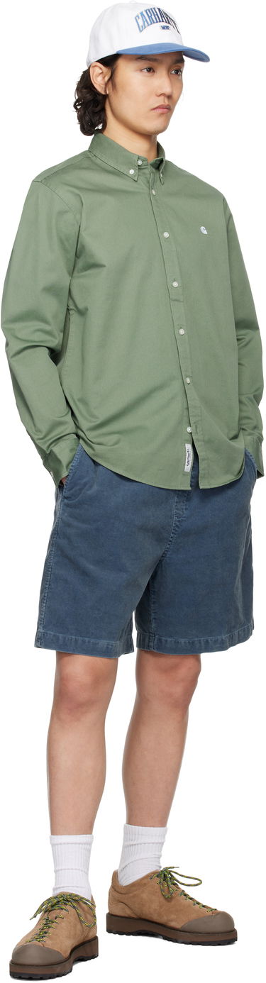 Къси панталони Carhartt WIP Reynold Corduroy Relaxed Shorts Синьо | I034877, 3