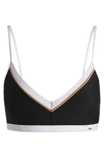 Сутиен BOSS Signature Bikini Top Черно | 50540498, 0