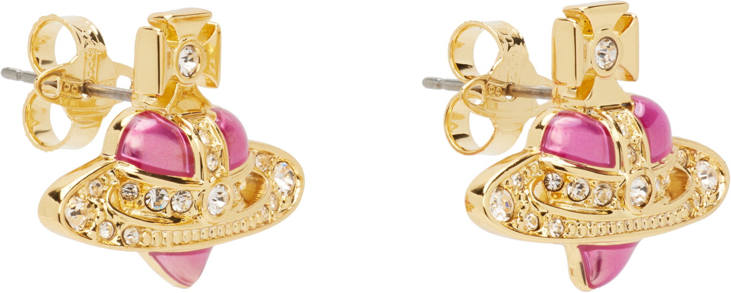 Обеци Vivienne Westwood Diamante Heart Orb Stud Earrings Металик | 6201033K-02R927-, 1