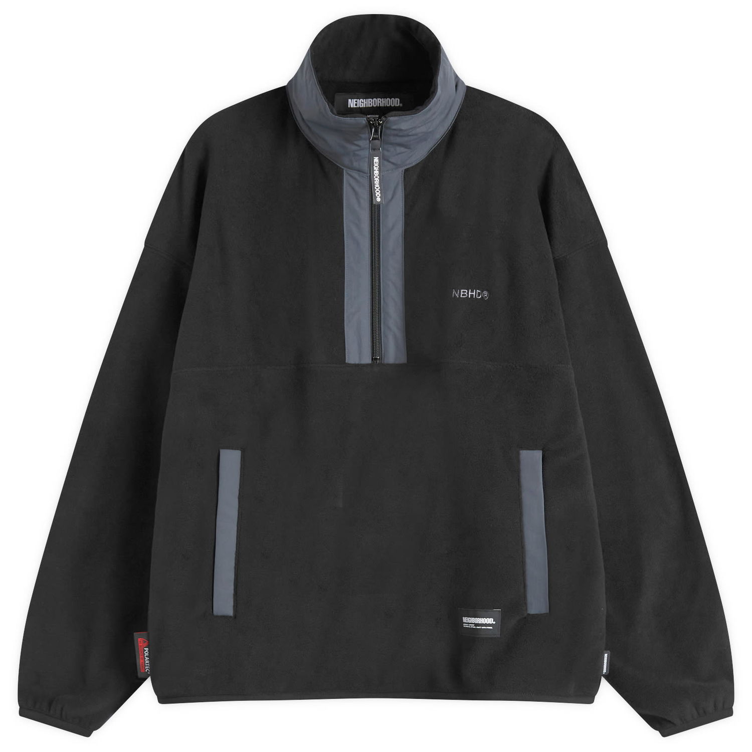 Суитчър Neighborhood Fleece Half Zip Pullover Черно | 242UWNH-CSM04-BLK, 0