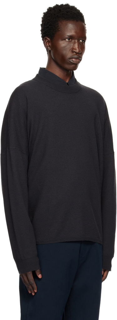 Пуловер Studio Nicholson Studio Nicholson Scafell Knit Sweater Черно | SCAFELL SNM - 1294, 1