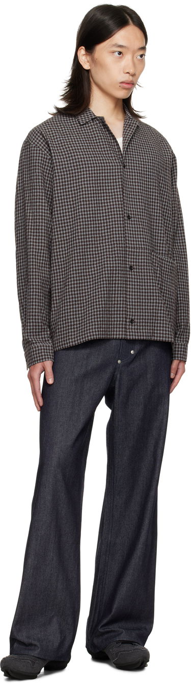 Риза sage NATION SAGE NATION Siesta Check Button-Down Shirt Кафяво | S139 SIESTA SHIRT WOOL COTTON, 3