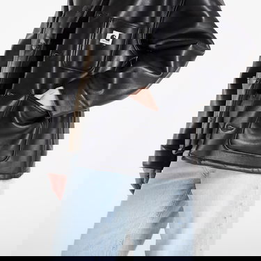 Палта Carhartt WIP Shepton OG Michigan Faux Leather Shearling Collar Coat Черно | I035975.1LMXX, 2