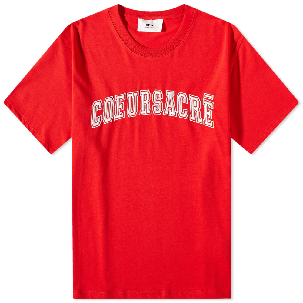 Тениска AMI Coeur Sacre Tee Червено | HTS009-726-681, 0