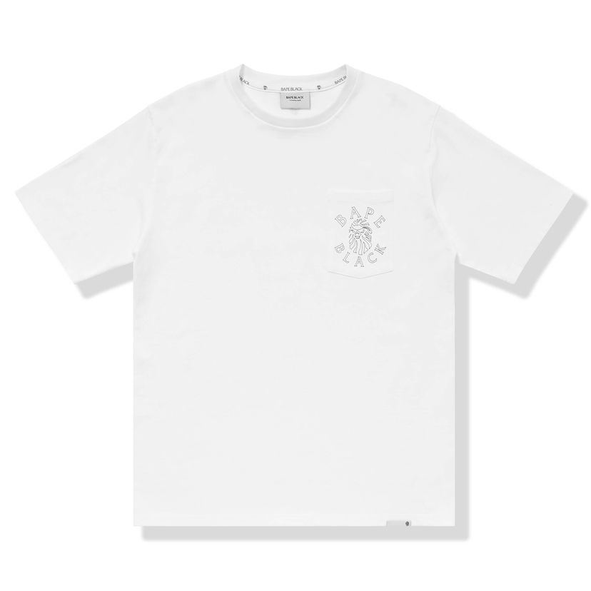 Тениска BAPE BAPE BLACK Logo Pocket Tee White Бяло | 1I20-109-006 WH