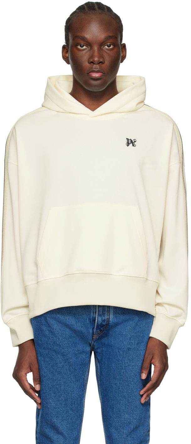 Суитчър Palm Angels Monogram Track Hoodie "Off-White" Бежово | PMBD043R24FAB0010310