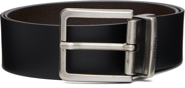 Buffed Leather Rectangular Buckle Belt
