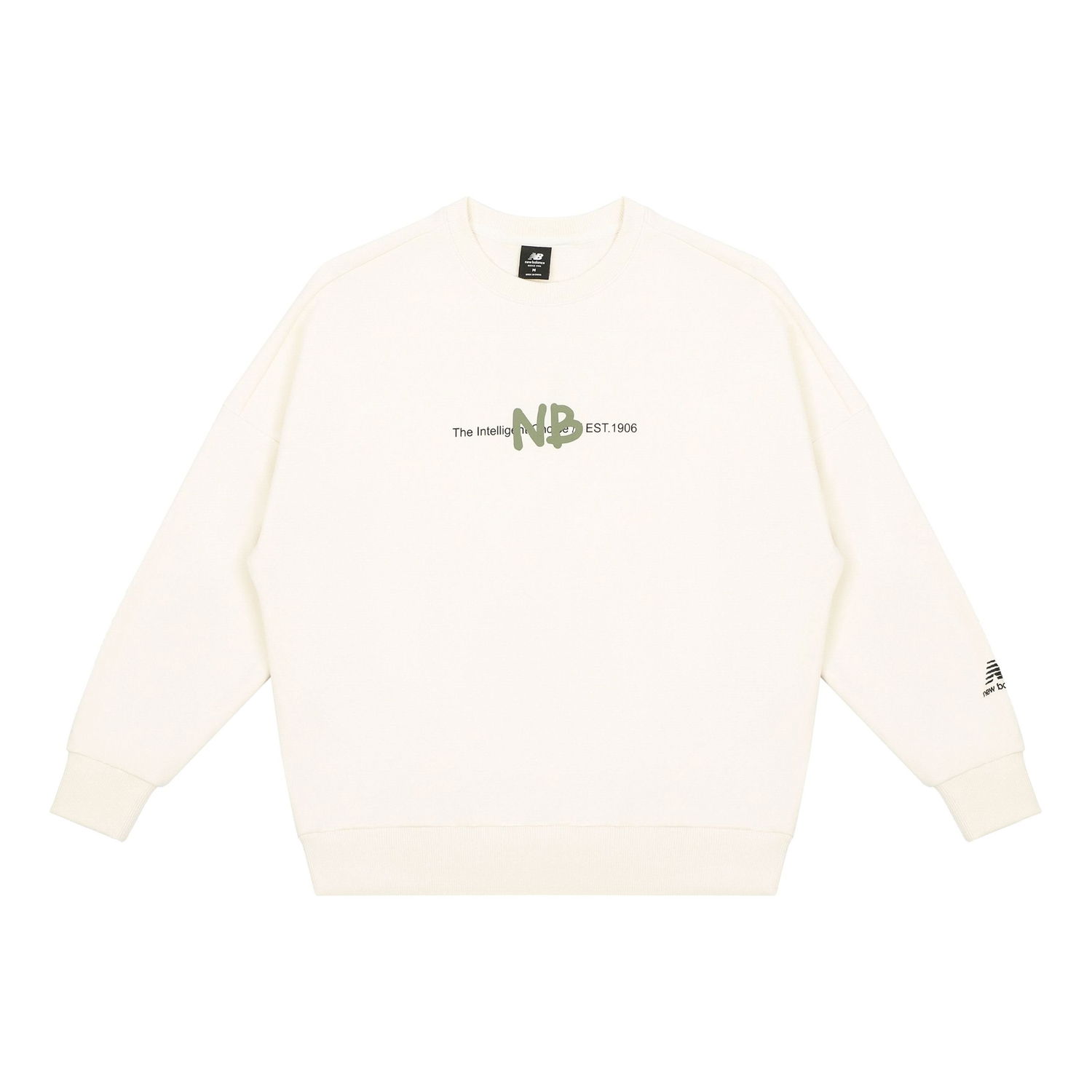 Суитчър New Balance Logo Print Sweatshirt Бяло | AMT13365-IV, 0