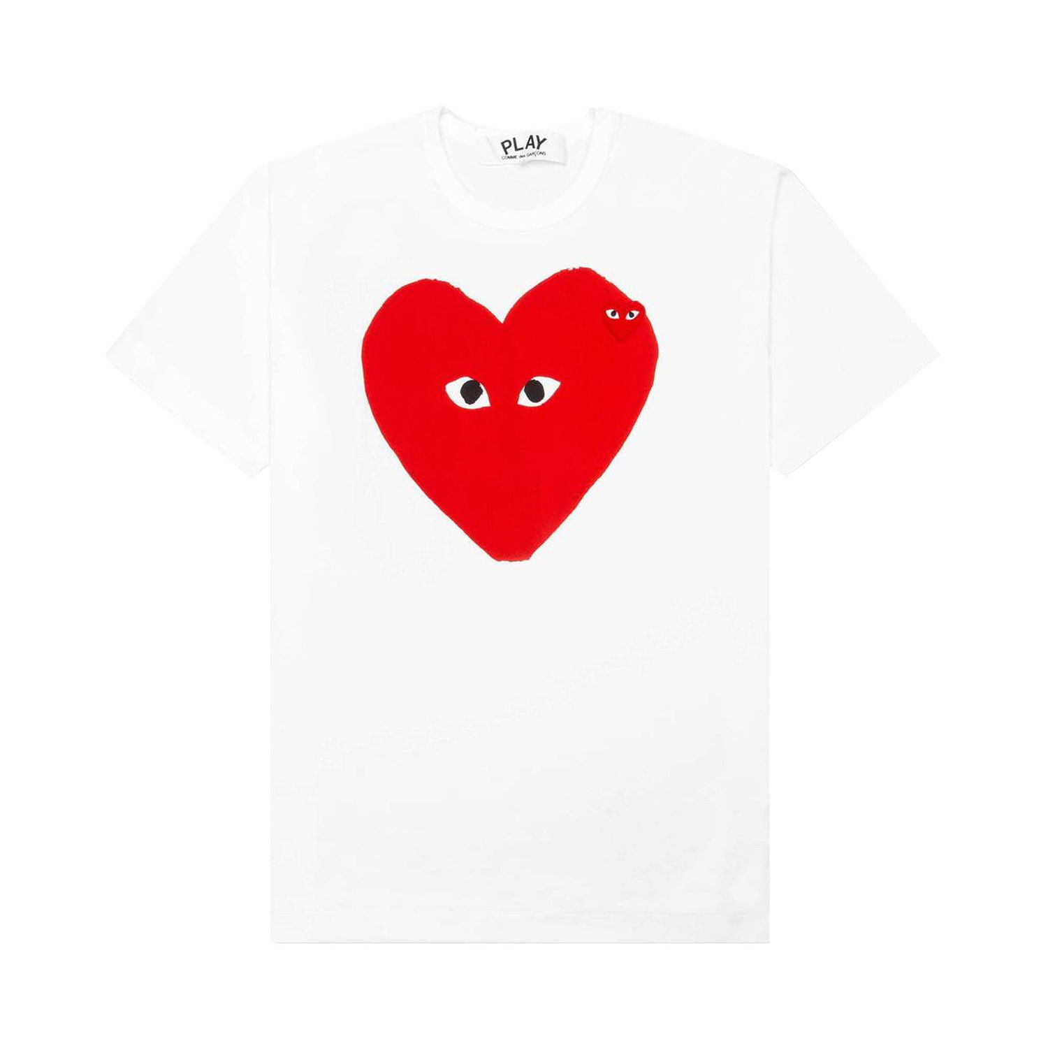 Тениска Comme des Garçons PLAY Red Emblem Small Eyes T-Shirt Бяло | AZ T220 051 1, 1