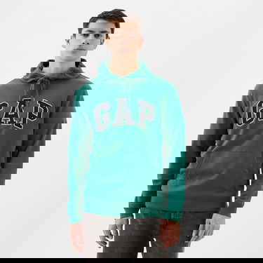 Суитчър GAP French Terry Pullover Logo Hoodie Jade Stone Зелено | 868460-00, 0