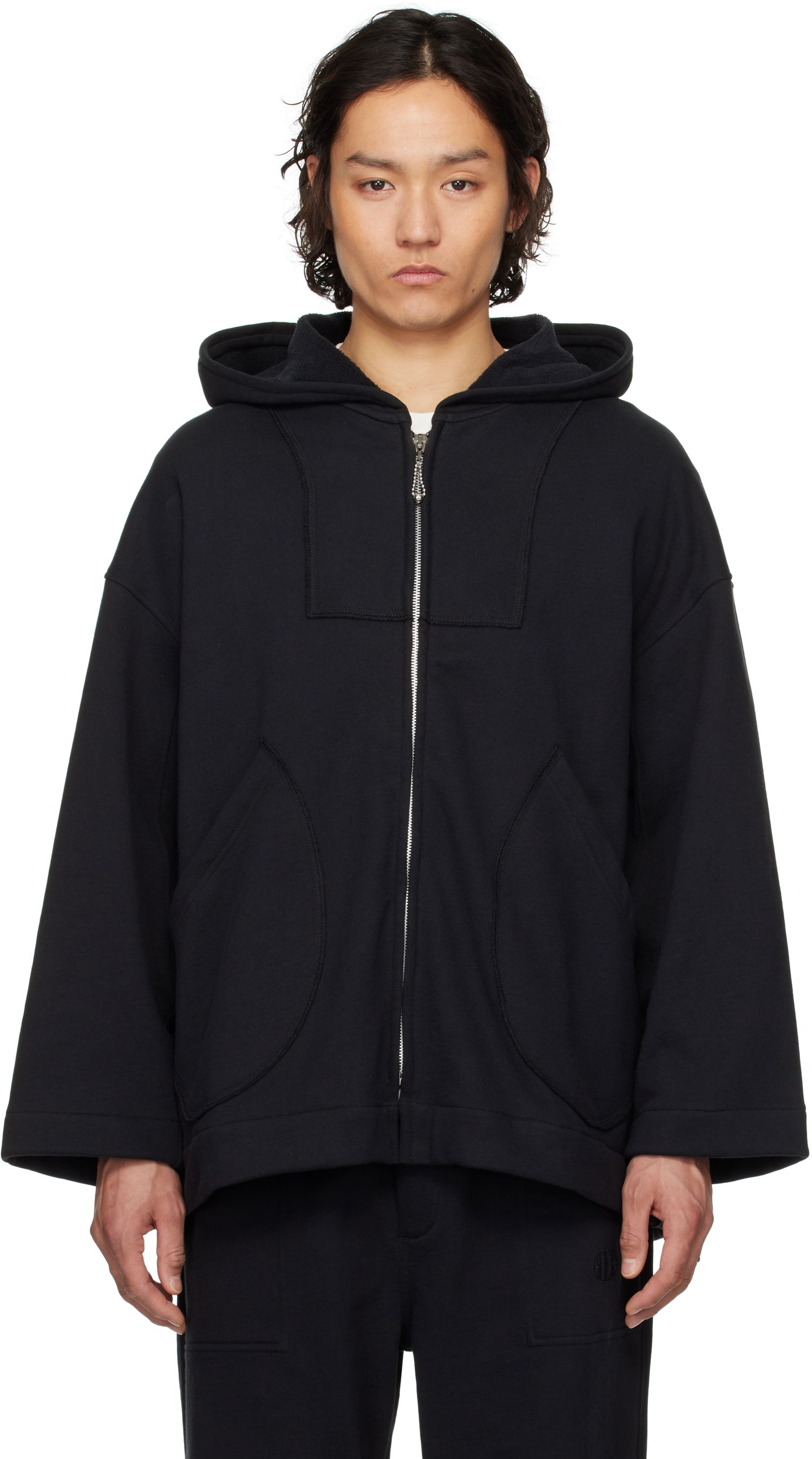 Суитчър Bode Bode Sideline Zip-Up Hoodie Черно | MRS25CS054, 0