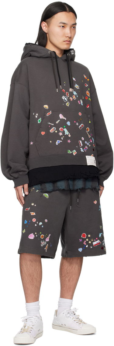 Суитчър Maison MIHARA YASUHIRO Maison MIHARA YASUHIRO Triple Layered Graphic Hoodie Сиво | A14HD551, 3