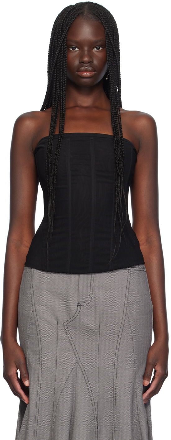 Потник Miaou Miaou Libra Corset Top Черно | 7063PM3BLK, 0