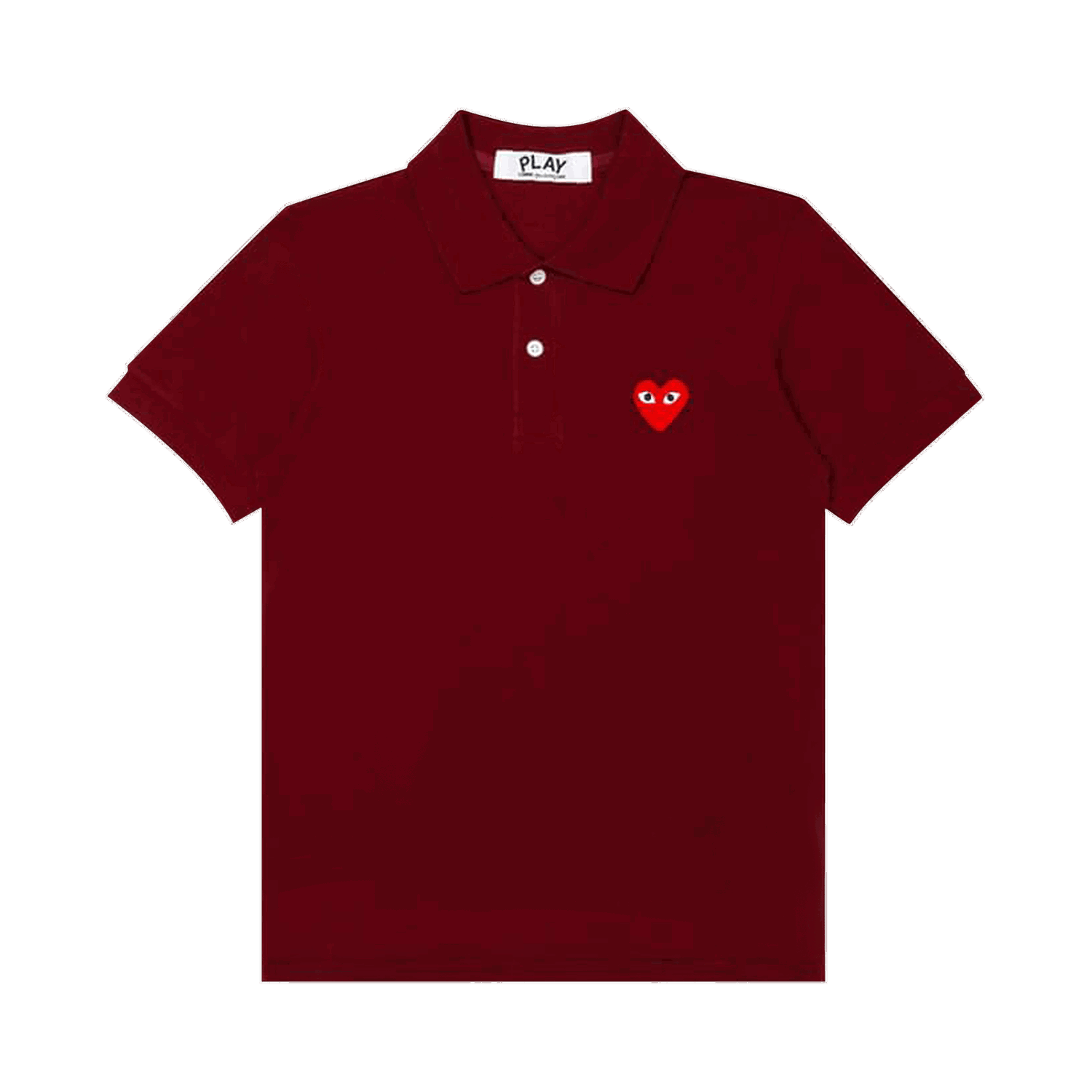 Поло тениска Comme des Garçons PLAY Red Heart Polo Shirt Бургунди | AZ T005 051 3, 0