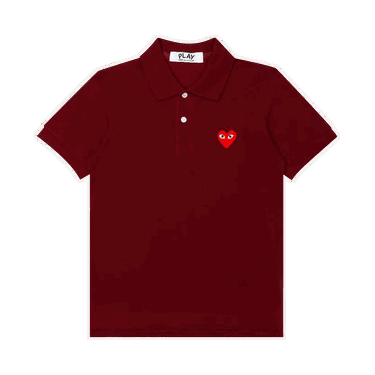 Поло тениска Comme des Garçons PLAY Red Heart Polo Shirt Бургунди | AZ T005 051 3, 0