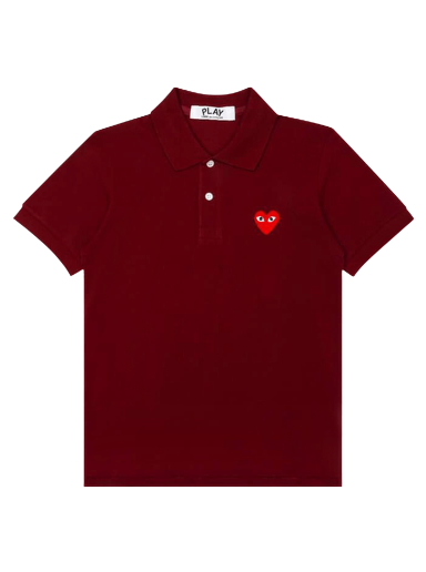 Поло тениска Comme des Garçons PLAY Red Heart Polo Shirt Бургунди | AZ T005 051 3