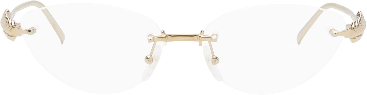 Слънчеви очила Cartier Cartier 'Clash de Cartier' Cat Eye Glasses Металик | CT0565O-001, 0