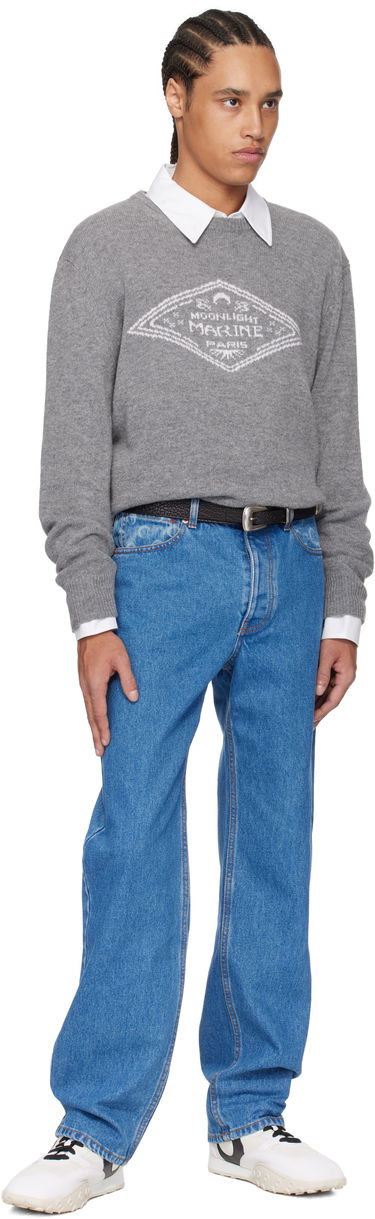 Дънки Marine Serre Marine Serre Moon Laser Loose Denim Jeans Синьо | MPA066A CDEN0002, 3