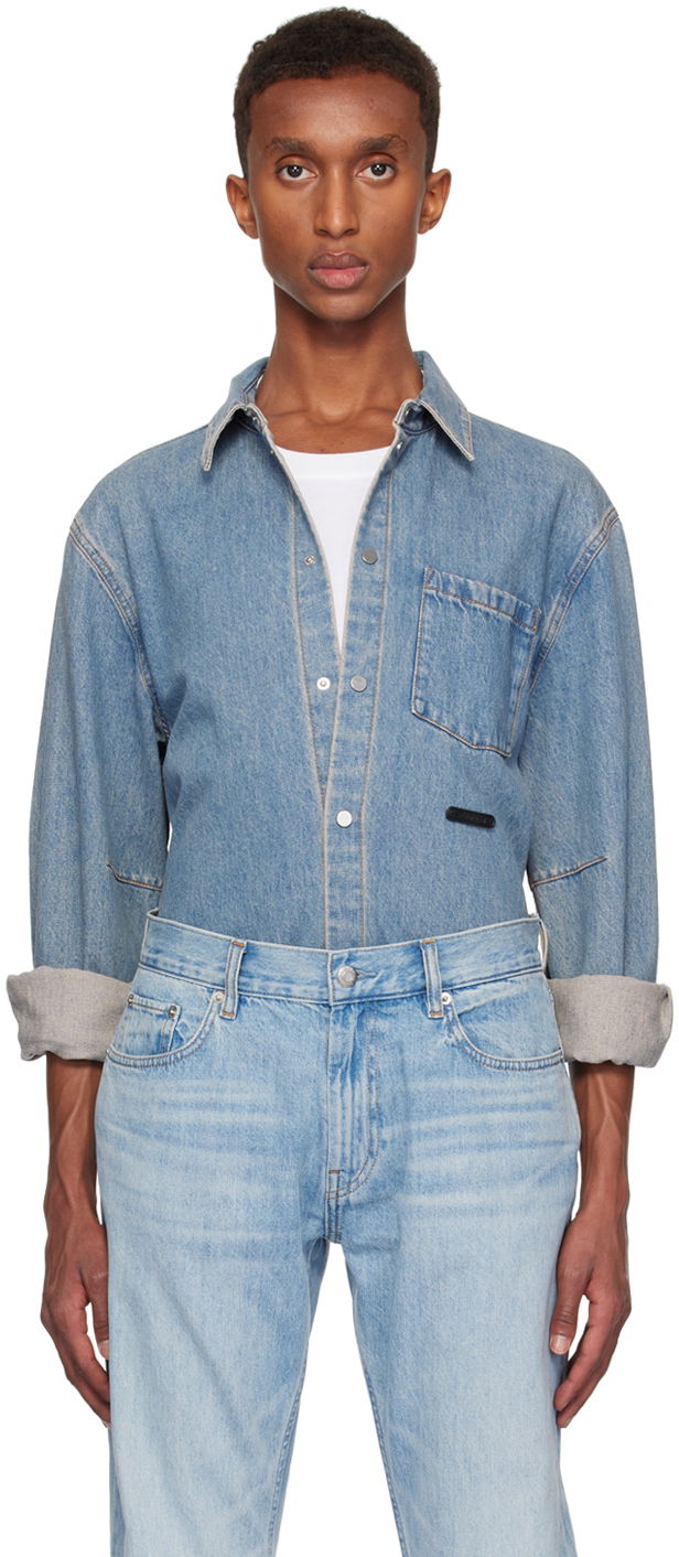 Риза Helmut Lang Classic Denim Shirt Синьо | O06DM501