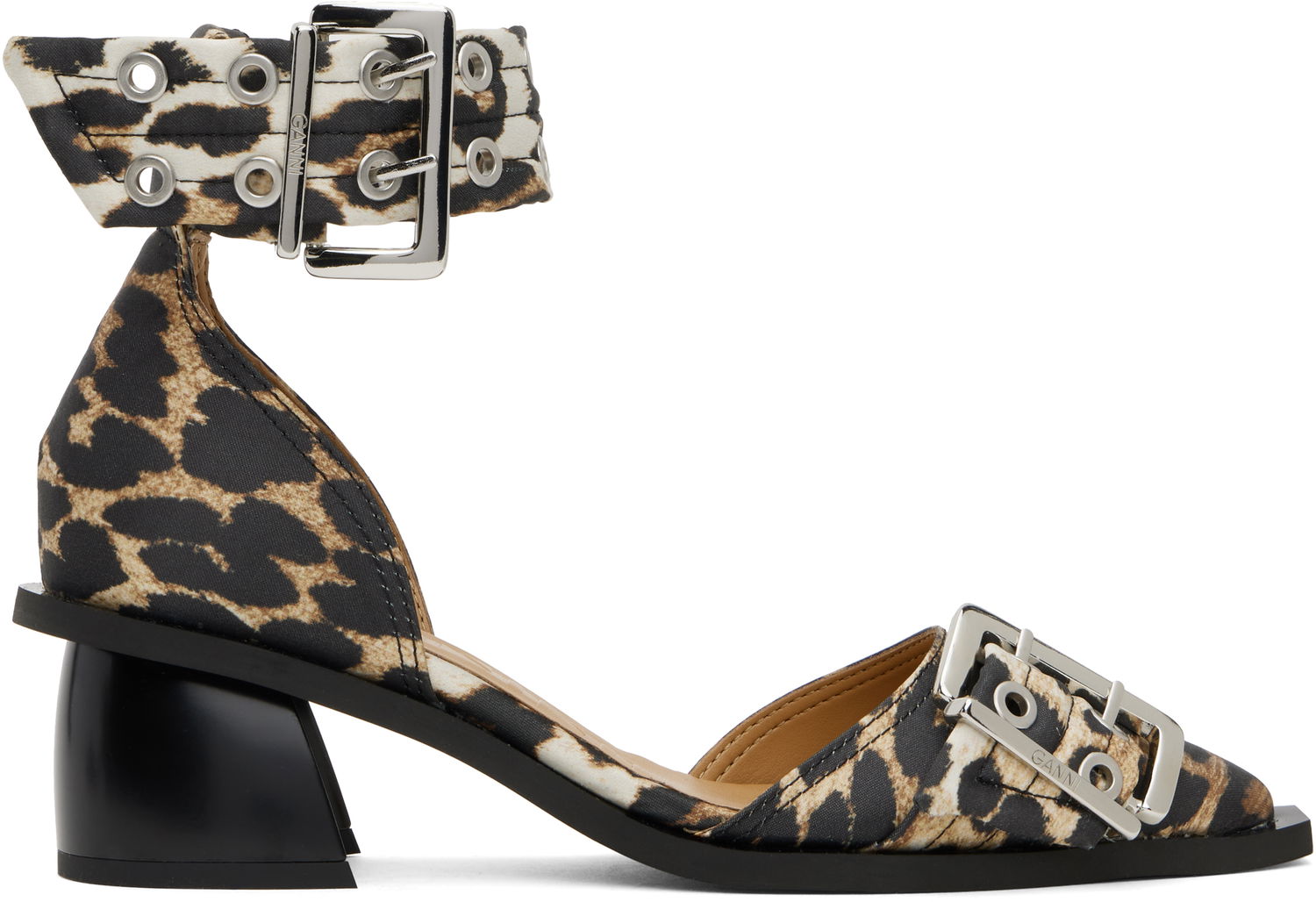 Кецове и обувки GANNI GANNI Buckle Open Cut Heels Кафяво | S2863, 0