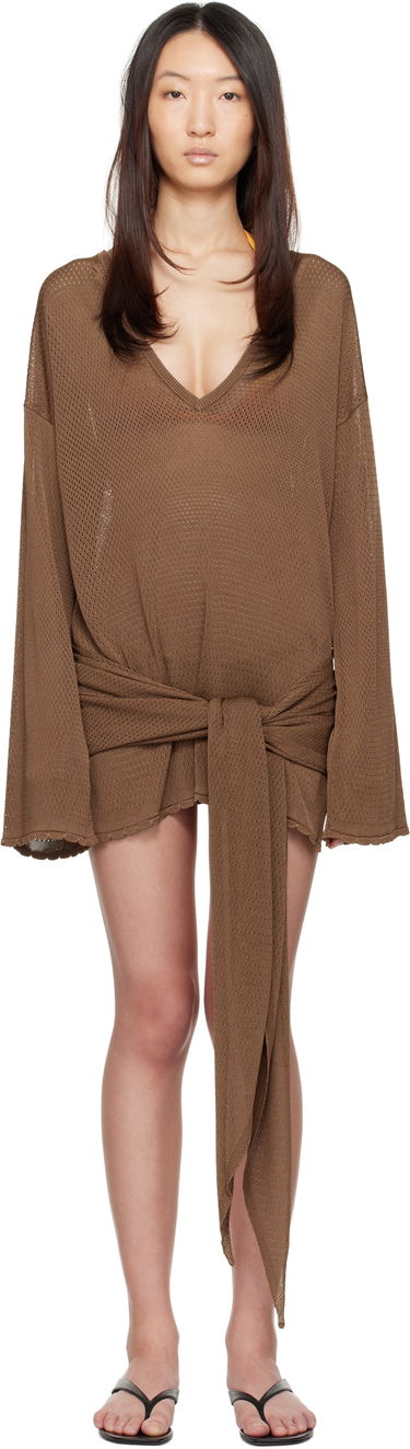 Pокля The Attico The Attico Mini Cover-Up Dress Кафяво | 250WCA00418 VVV092AA, 0