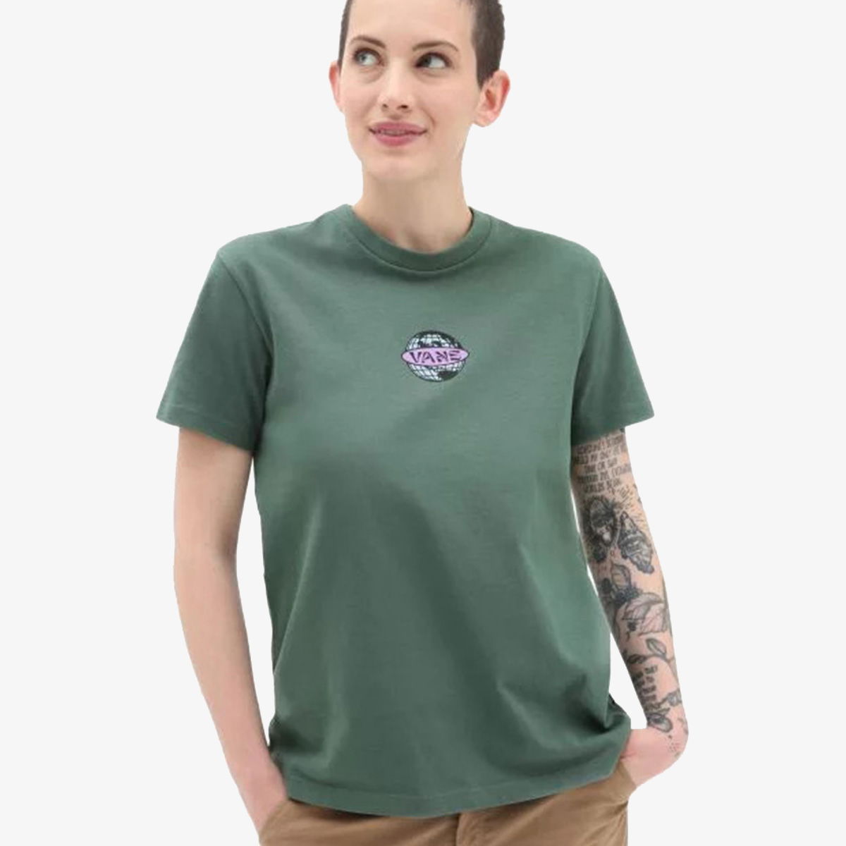 Тениска Vans Vans Earth & Sun BFF T-Shirt Зелено | VN0A7TN3YQW, 0