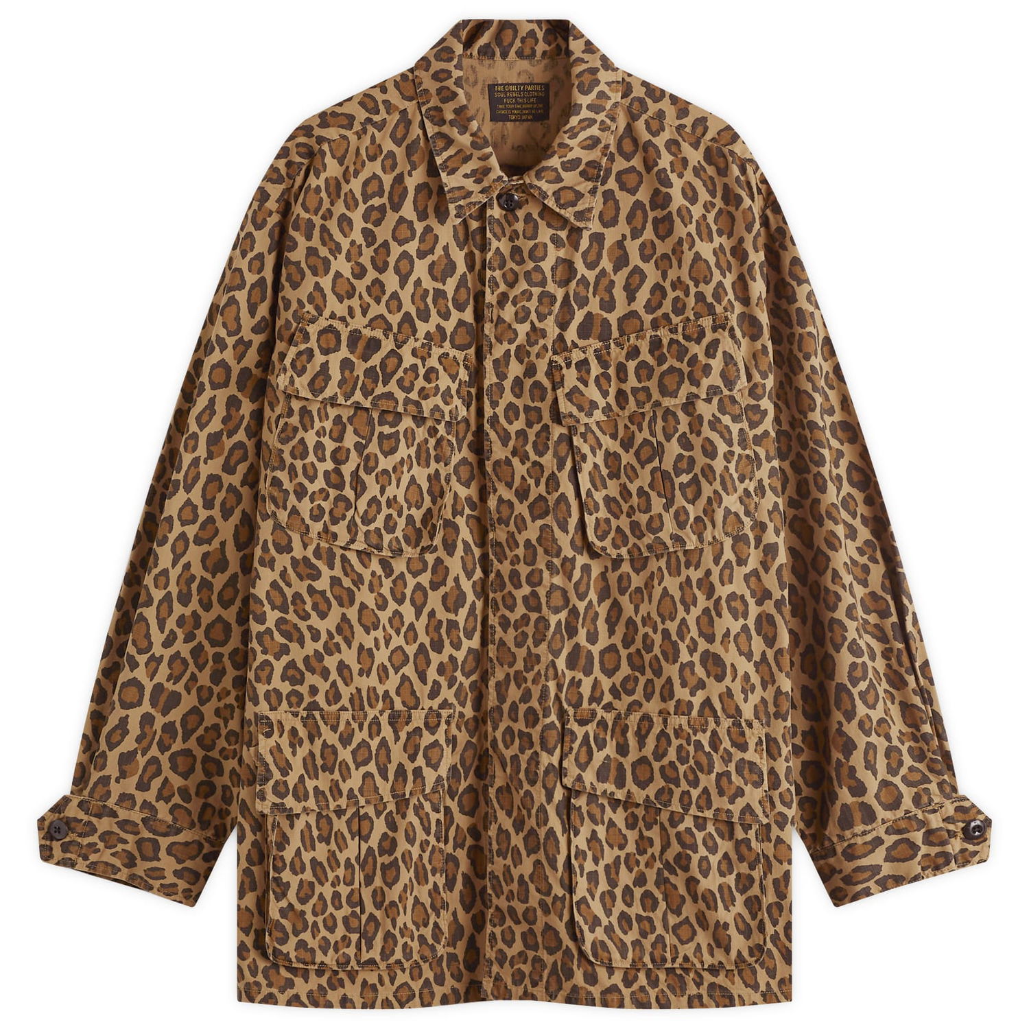 Яке WACKO MARIA Leopard Fatigue Jacket Бежово | 24FWE-WMO-ML05-BEI, 0