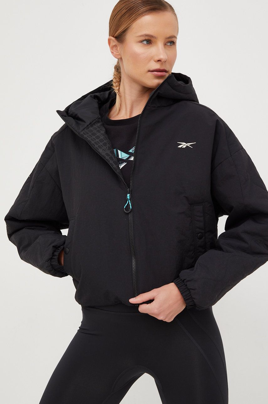 Пухо яке Reebok Reebok Winter Jacket Черно | HI6308, 0