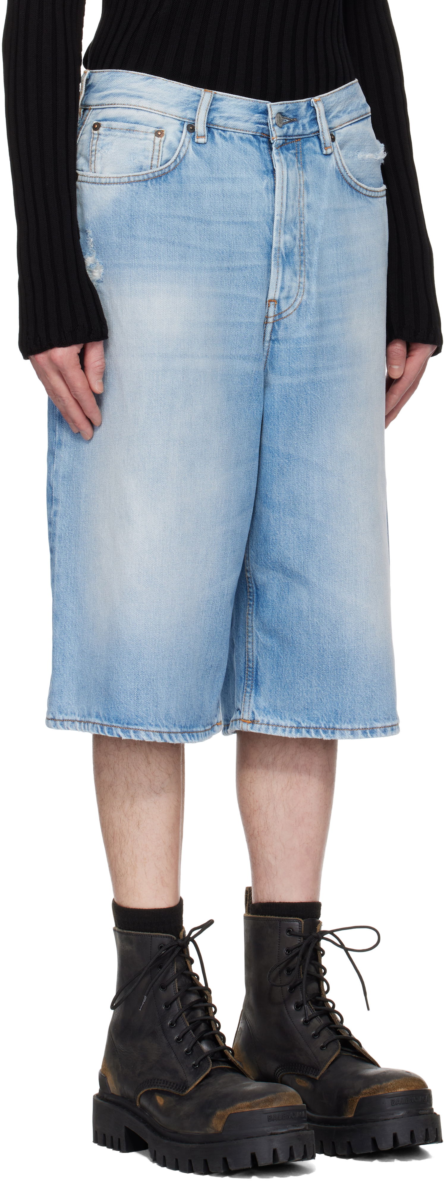 Къси панталони Acne Studios Acne Studios Loose Fit Denim Shorts Синьо | BE0162-, 1